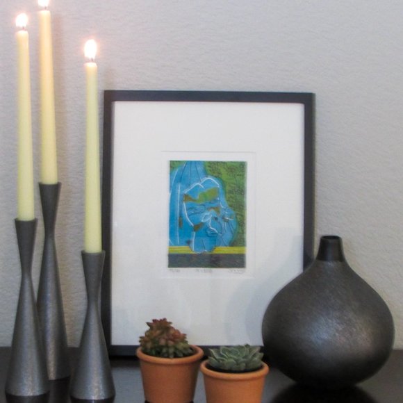 NWT Two Tone Black, Hammered Black Potbelly and Thin Neck Vase - Picture 3 of 3